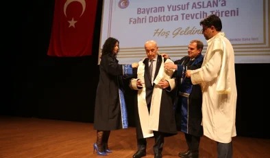 İÇDAŞ Yönetim Kurulu Üyesi Bayram Yusuf Aslan’a Fahri Doktora Unvanı Verildi