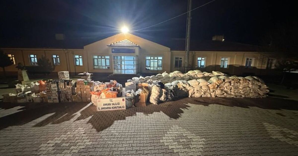 Ankara’da 9,5 ton kaçak tütün ele geçirildi
